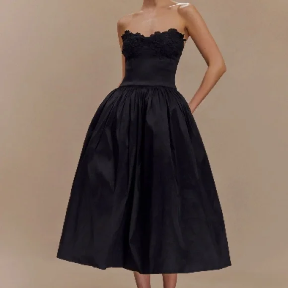 Meshki Black Strapless Maxi Dress - Picture 4 of 10